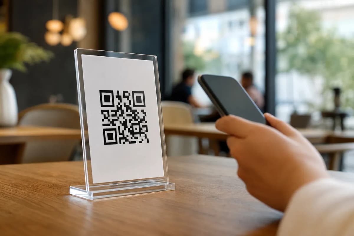 تصميم وطباعة حوامل رمز QR للطاولات باحترافية