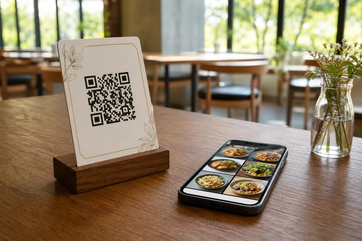 qr kódos digitális menü: Real Setup Steps