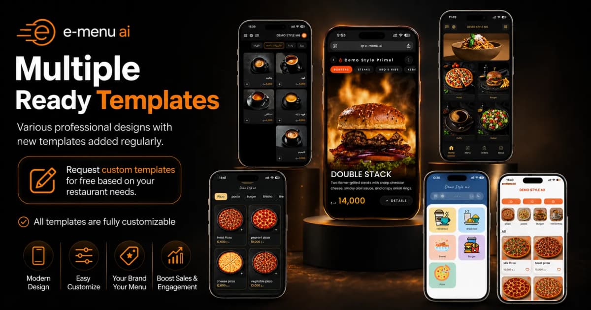 Elevate Your Restaurant’s Visual Identity with Our Professional Template Suite
