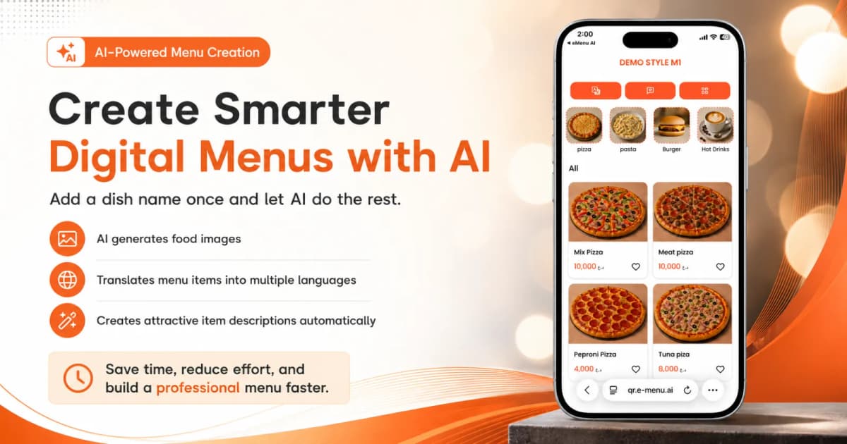 Create Smarter Digital Menus with the Power of AI