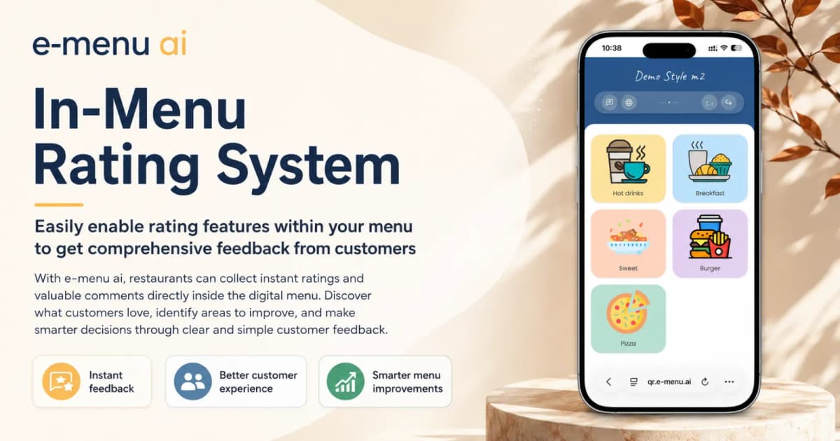 Improve Your Restaurant with the In-Menu Rating System