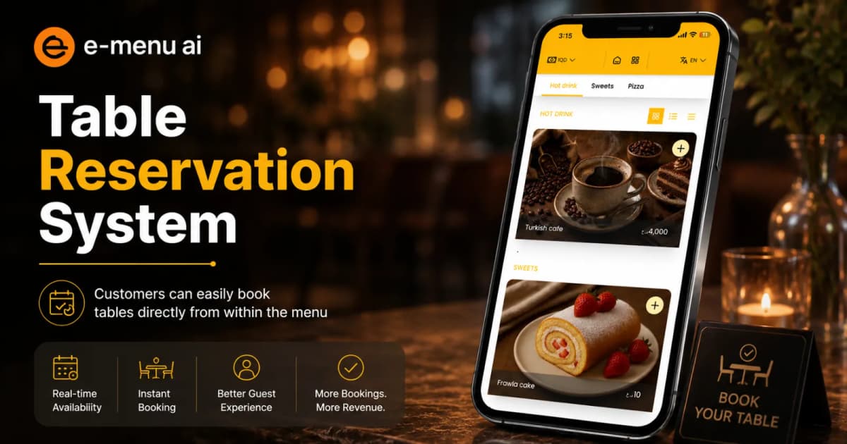 Table Reservation System – Make Booking Easier with e-menu ai