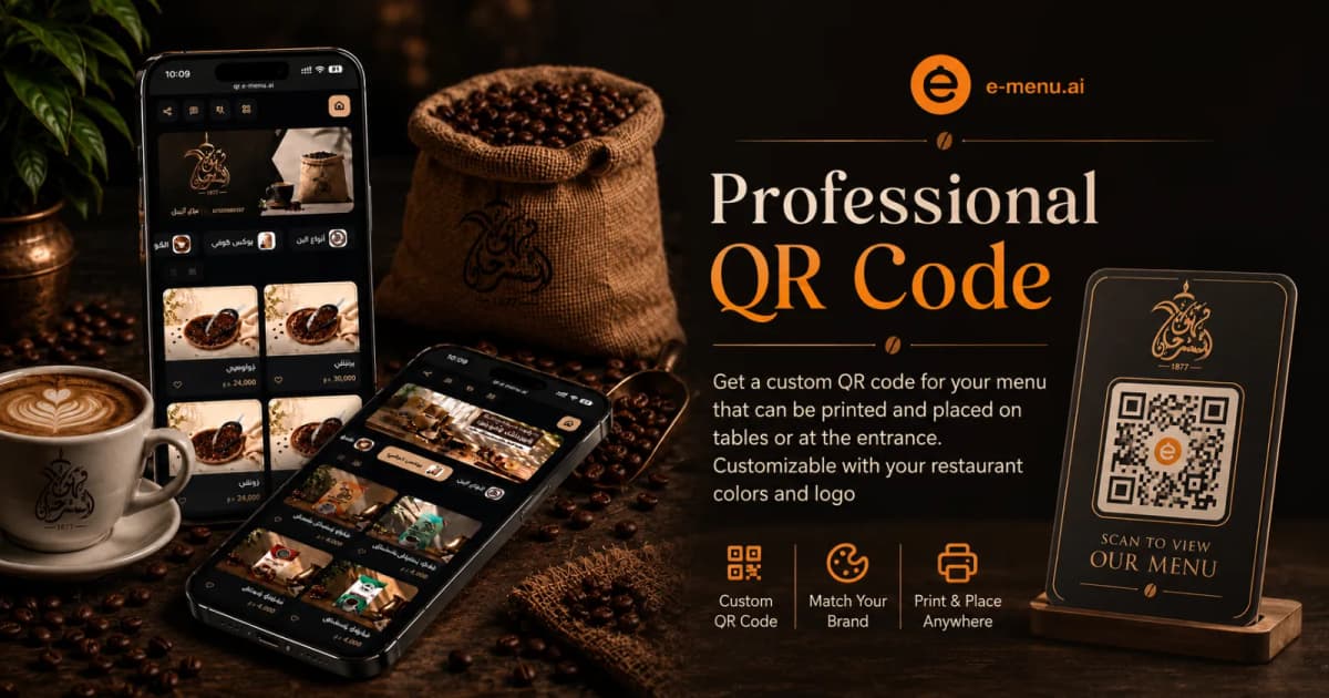 Professional QR Code for Your Digital Menu