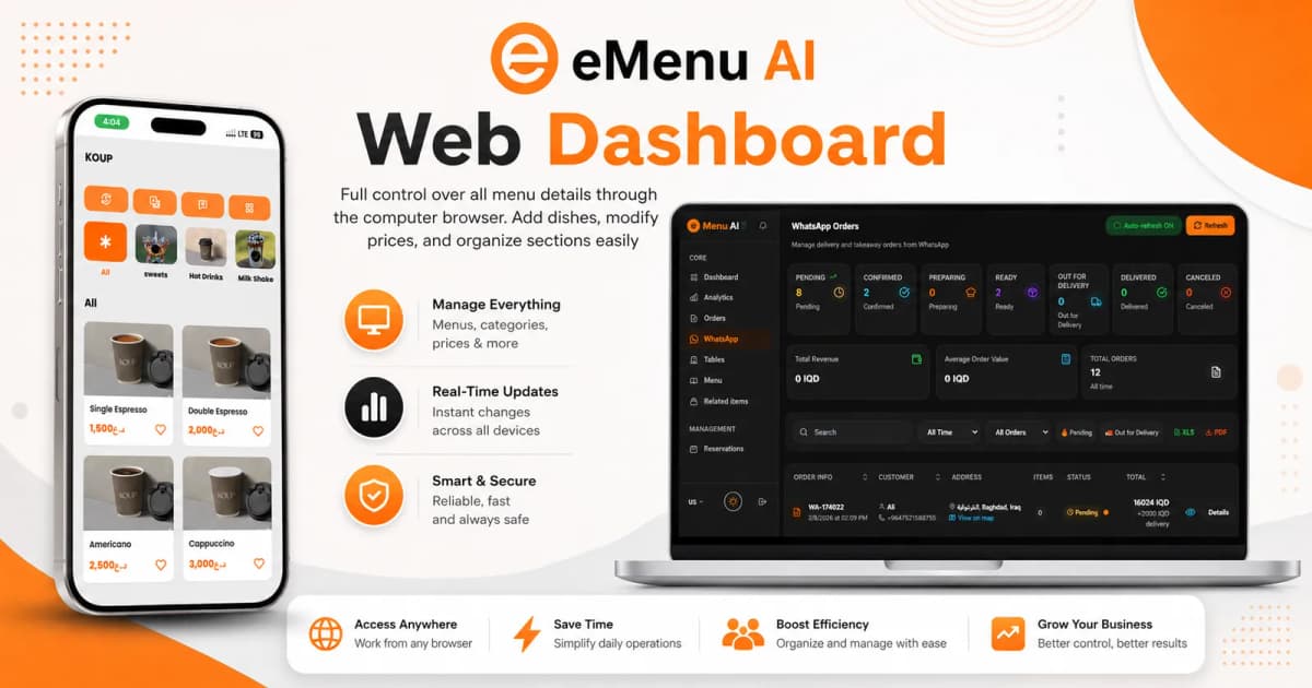 Manage Your Restaurant Menu Smarter with the e-menu ai Web Dashboard
