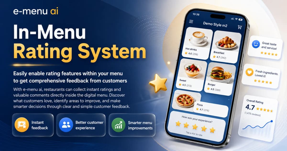 Revolutionizing Restaurant Feedback: The Power of the e-menu.ai In-Menu Rating System
