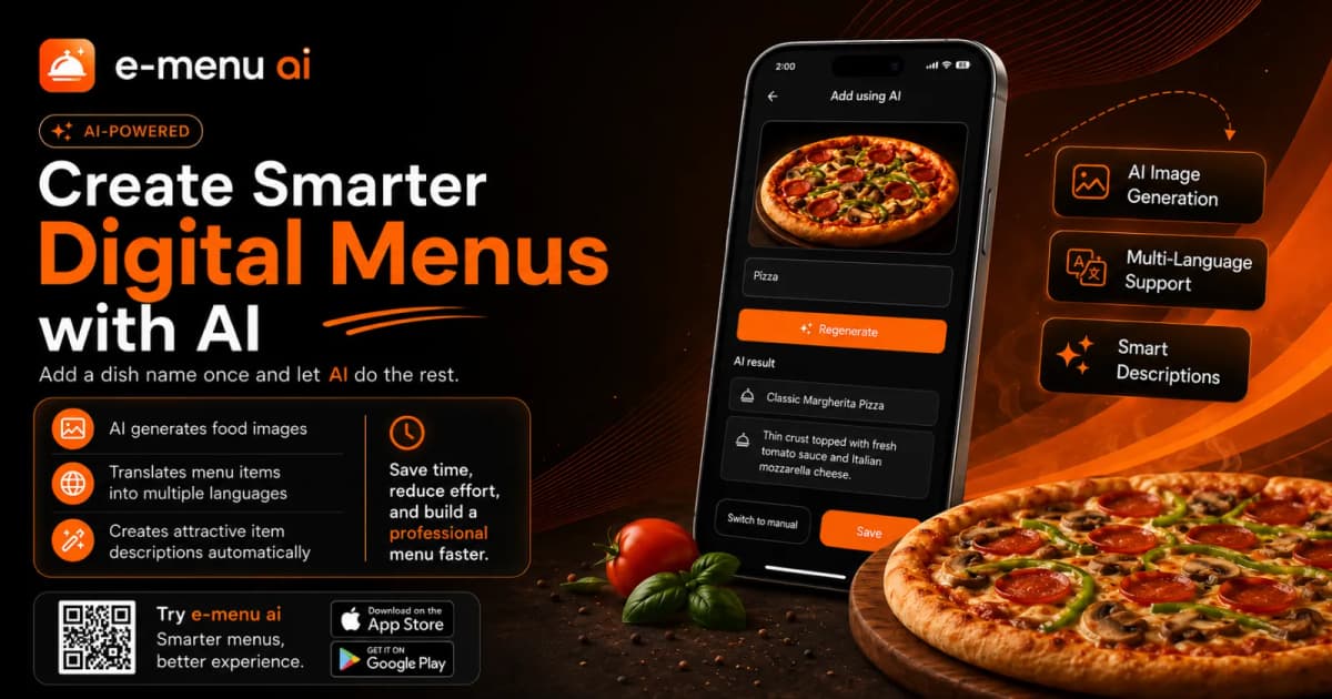 Revolutionizing the Restaurant Industry: How 'e-menu ai' is Building Smarter Menus in Seconds