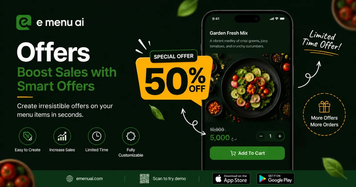 Create Smart Offers and Increase Restaurant Sales with e menu ai