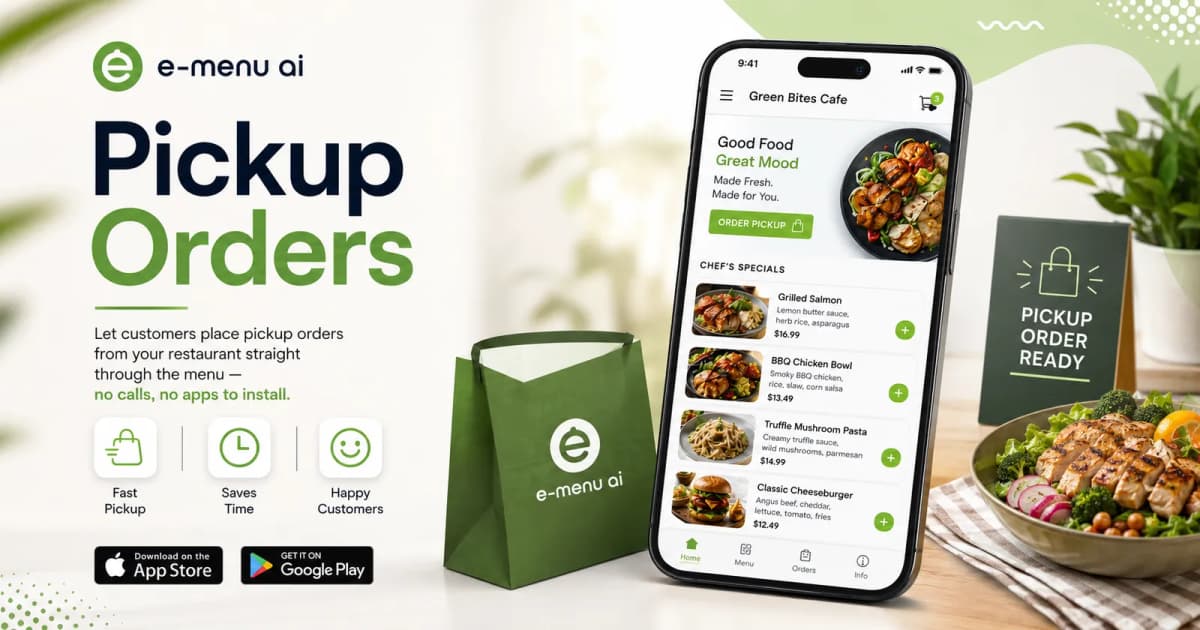 Turn Every Pickup Order into a Better Customer Experience with e-menu ai
