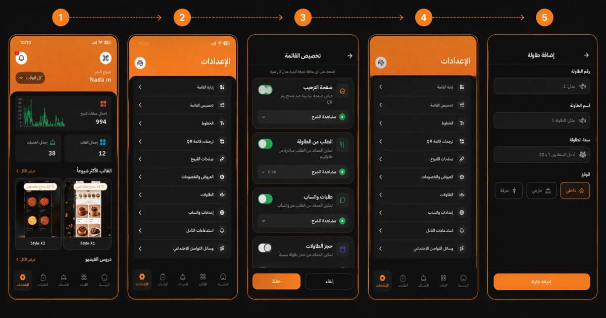 كيفية إعداد الطاولات وتفعيل الطلب الداخلي (Dine-In) على eMenu AI: دليل خطوة بخطوة