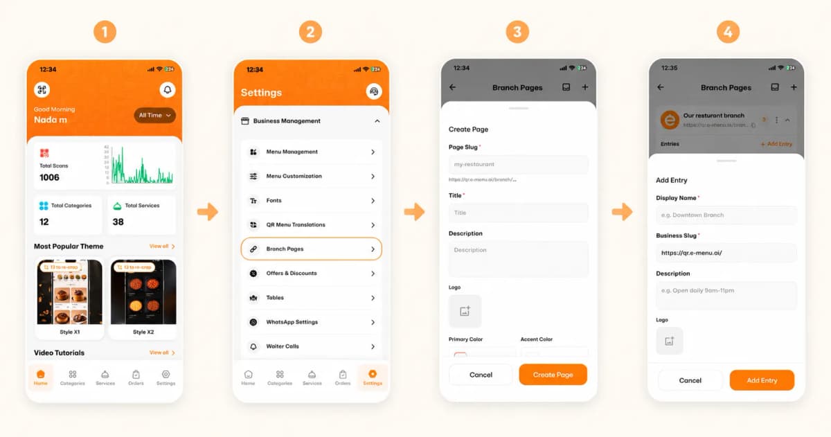 How to Set Up Branch Pages on the eMenu AI App: A Step-by-Step Guide