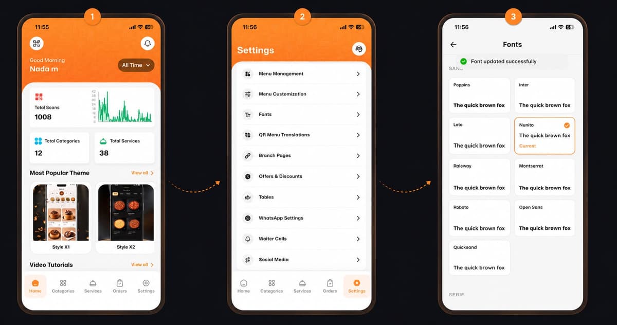 How to Customize Your Menu Font on the eMenu AI App