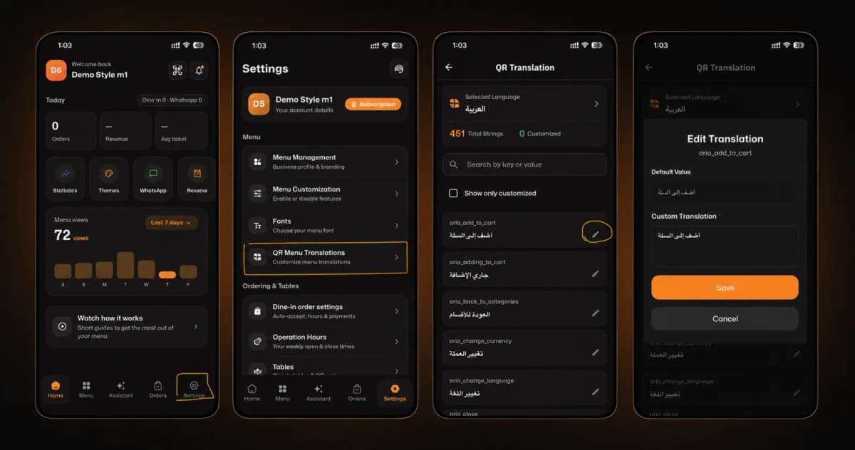 How to Customize QR Menu Translations on the eMenu AI App: A Step-by-Step Guide